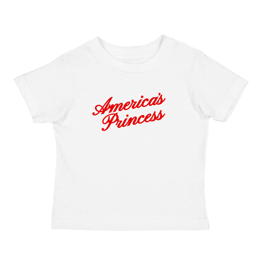 America's Princess Baby Tee - Cherry Red