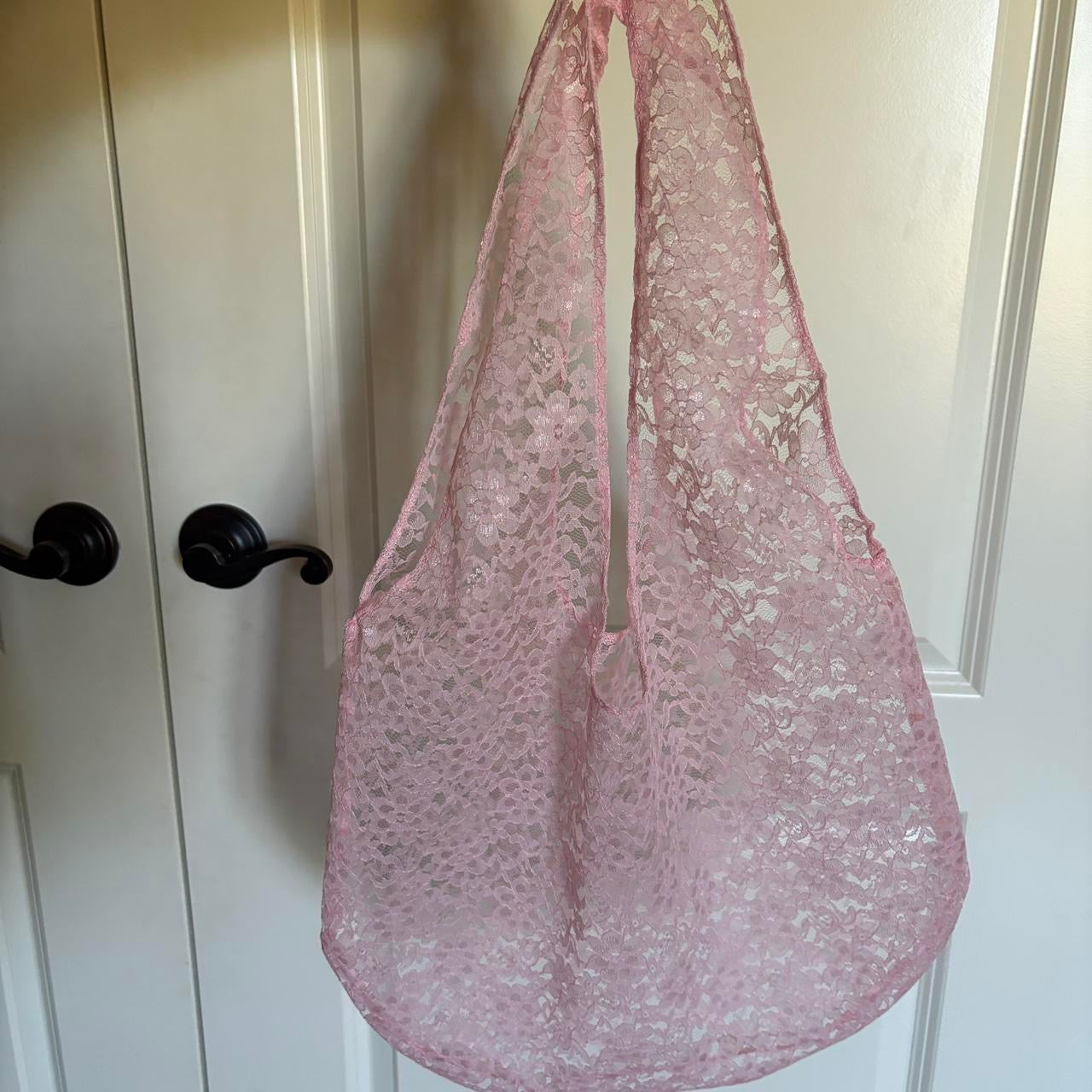 Pink Lace Tote Bag