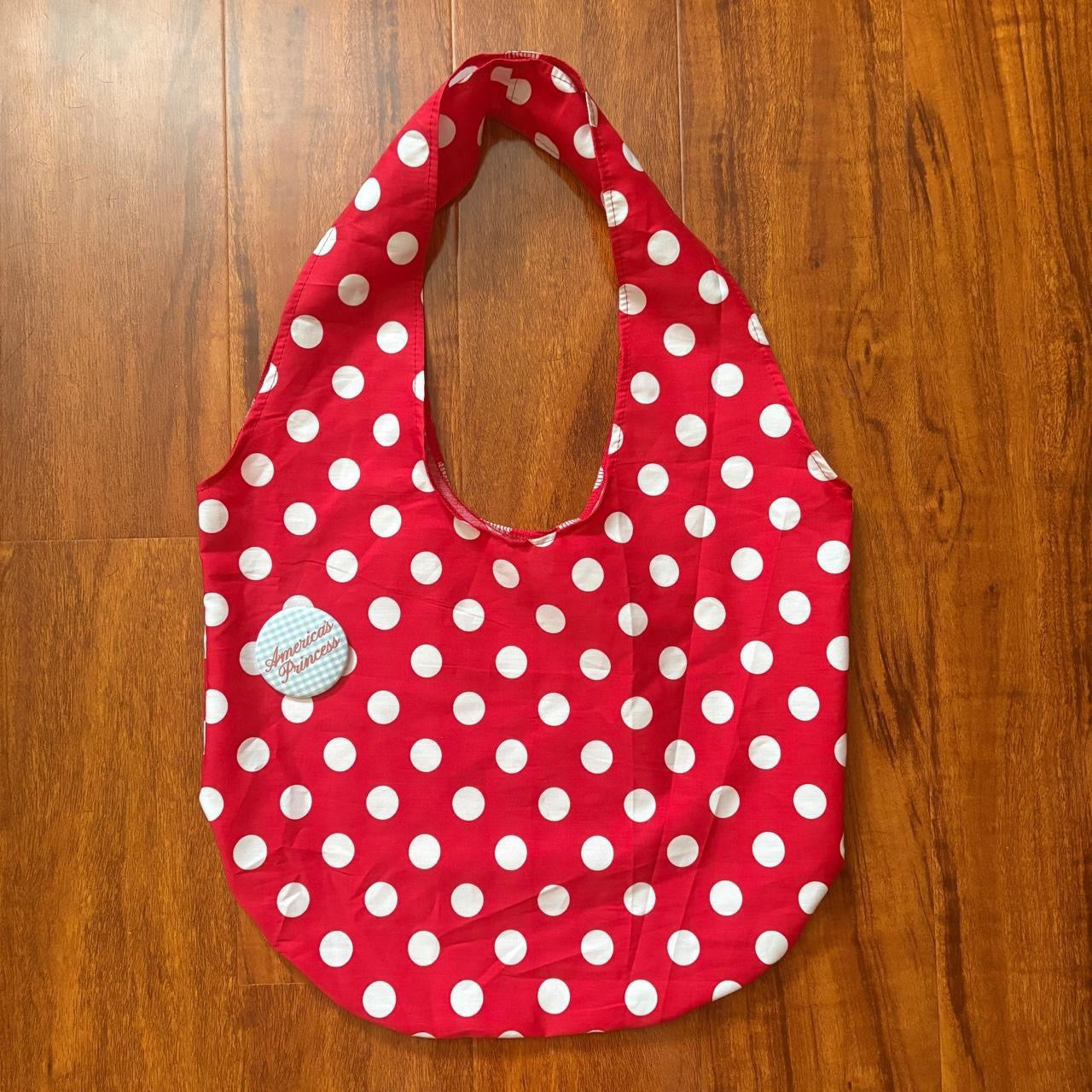 Red & White Polka Dot Tote Bag