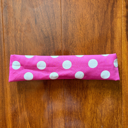 Pink/White Polka Dot Headband