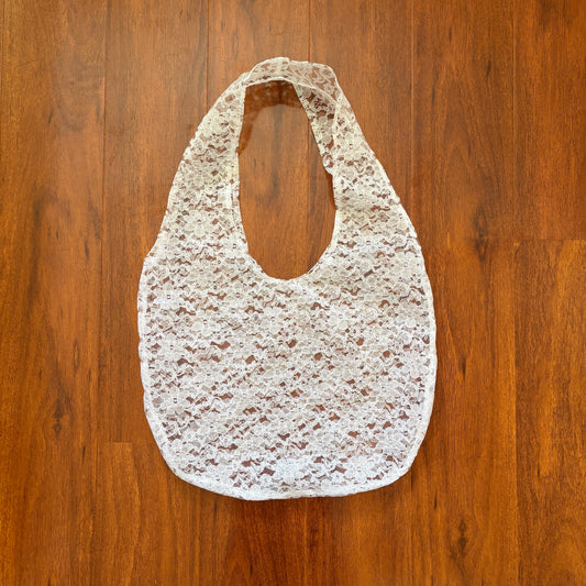 White Lace Tote Bag