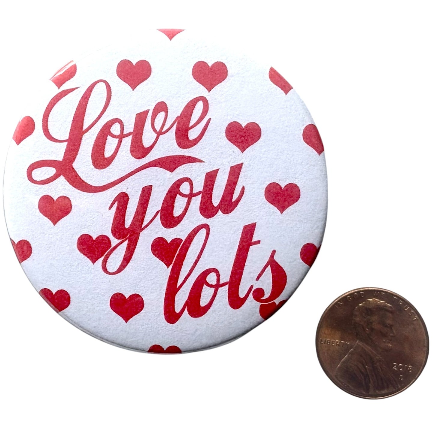 Love You Lots Hearts Button