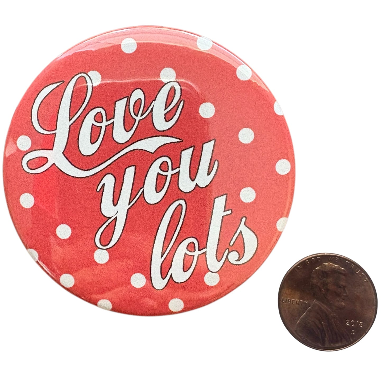 Love You Lots Polka Dot Button (Minnie)