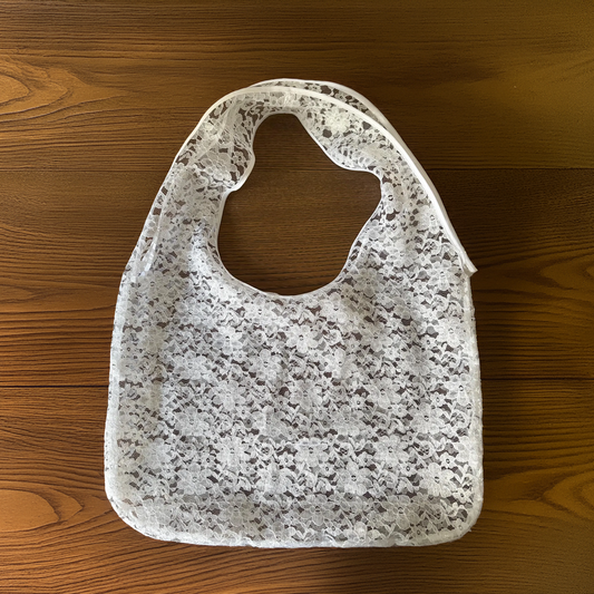 White Lace Tote Bag