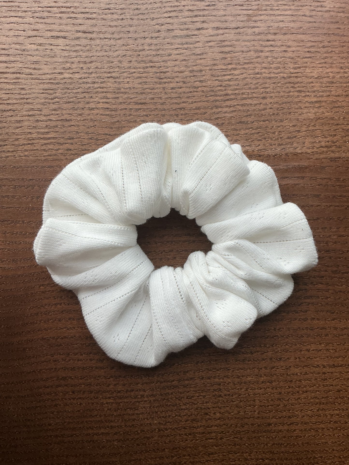 Pointelle Heart Scrunchie