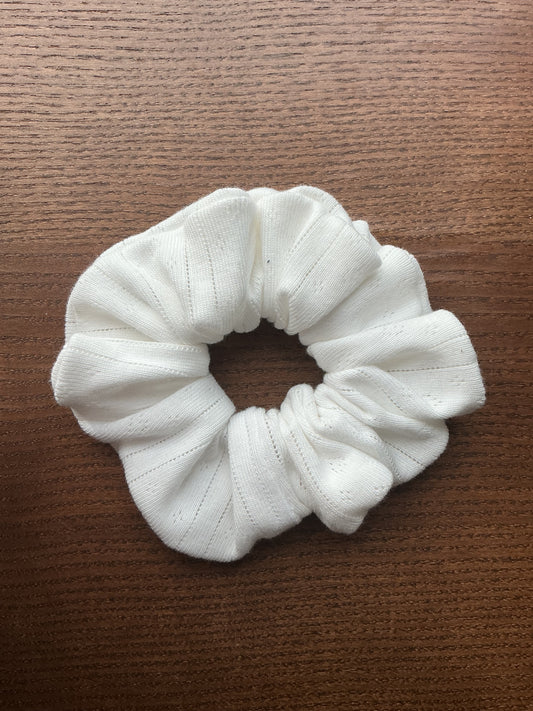 Pointelle Heart Scrunchie